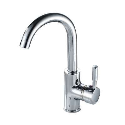 Chrome Plating Cold And Hot Basin Tap Single Handle With Bathroom Basin Faucet