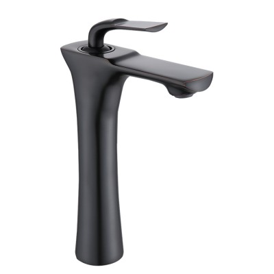 Black Color Hot and Cold Mixer Basin Tap With Brass Basin Faucet in Table Basin