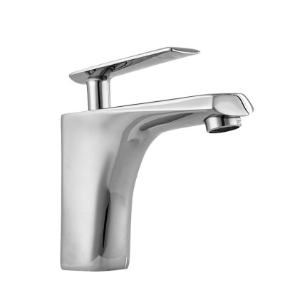 Factory Wholesale High Quality Chrome Brass Basin Faucet Hot Cold Water Basin Tap With Single Handle