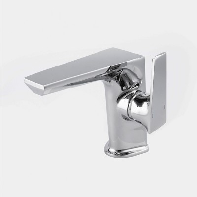 Factory Wholesale High Quality Hot Cold Water Basin Tap With Single Handle Chrome Brass Basin Faucet For Bathroom