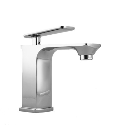 Brass Chrome Plating Basin Tap Single Handle Hot Cold Basin Mixer Tap For Home