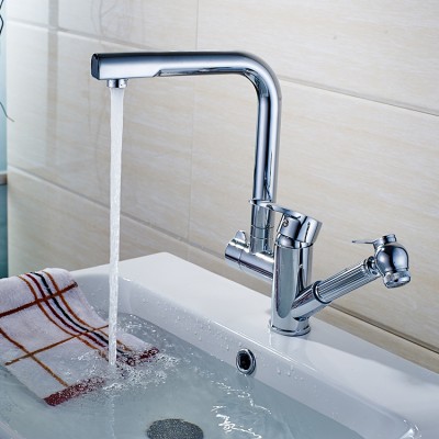 360 Rotation Single Handle Spray Mixer Basin Faucet With Hot And Cold Basin Tap