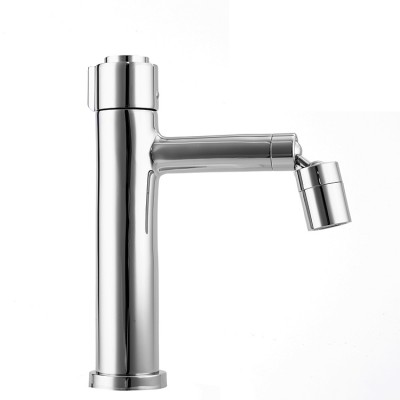 Factory Wholesale Brass Chrome Single Handle Basin Wash Tap With Hot Cold Mixer Bath Basin Faucet