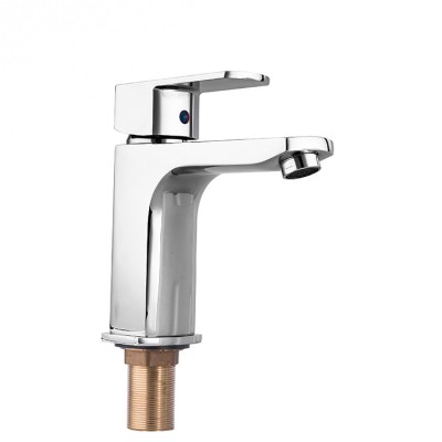 Wholesale Factory Brass Basin Faucet Hot Cold Water Tap Mixer Chrome plating Basin Mixer Faucet For Bathroom