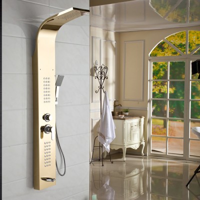 Popular 304 Stainless Steel Rain Shower Bathroom Wall Mounted Panel Shower