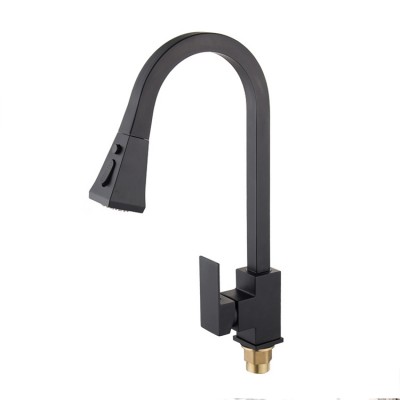 Factory Wholesale Kitchen Faucet  Square Hing-end Kitchen Taps  Polished Faucet For  Kitchen Sink Faucet