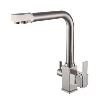 Brushed Brass Kitchen Sink Filter Faucet With 3 Way Drink Kitchen Filter Faucet