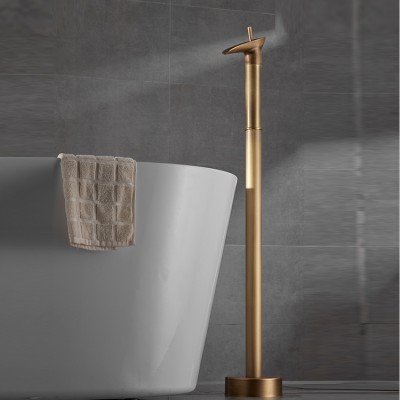 Floor Stand Bathtub Shower Set Freestanding Bathtub Faucet With Handle Shower