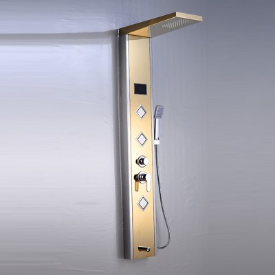 Rainfall Shower Panel Column Towers 304 Stainless Steel Smart Shower Wall Panel Shower Panel